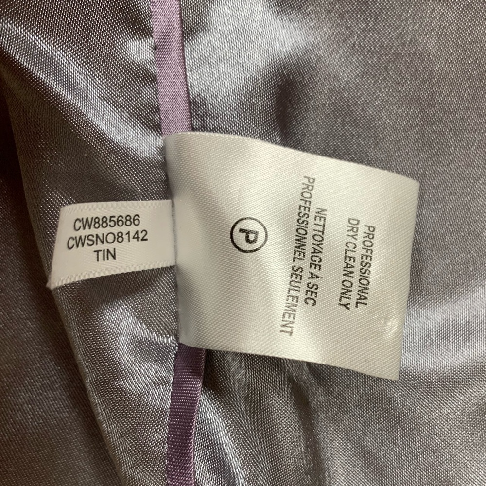 Calvin Klein Size 10 Double Breasted Skirted Coat. Grey. Like New. - Picture 8 of 8